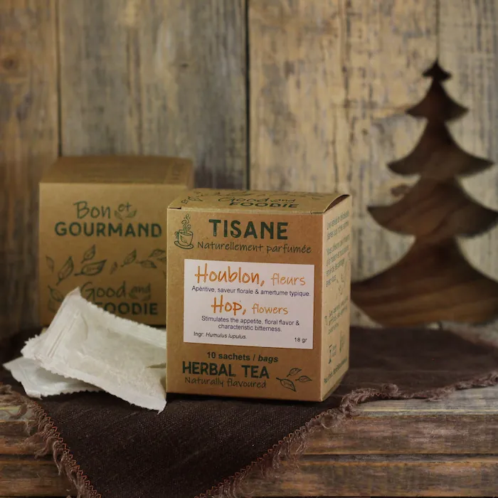 Hop flowers herbal tea